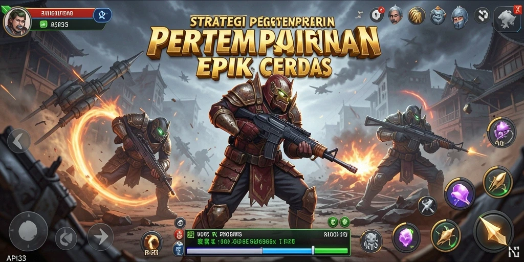 Tampilan pertempuran seru dari API33 yang penuh strategi.