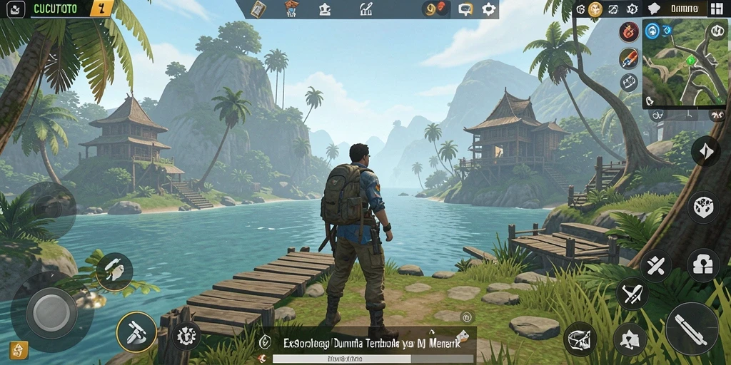 Tampilan gameplay CUCUTOTO dengan eksplorasi Open World yang epik.