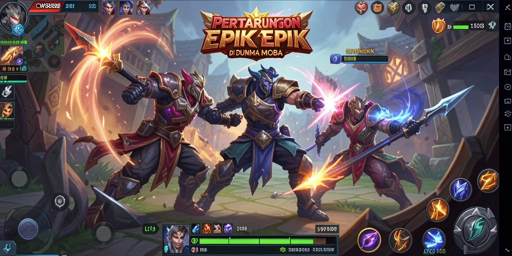 Gameplay seru dalam pertandingan MOBA di CW8888.