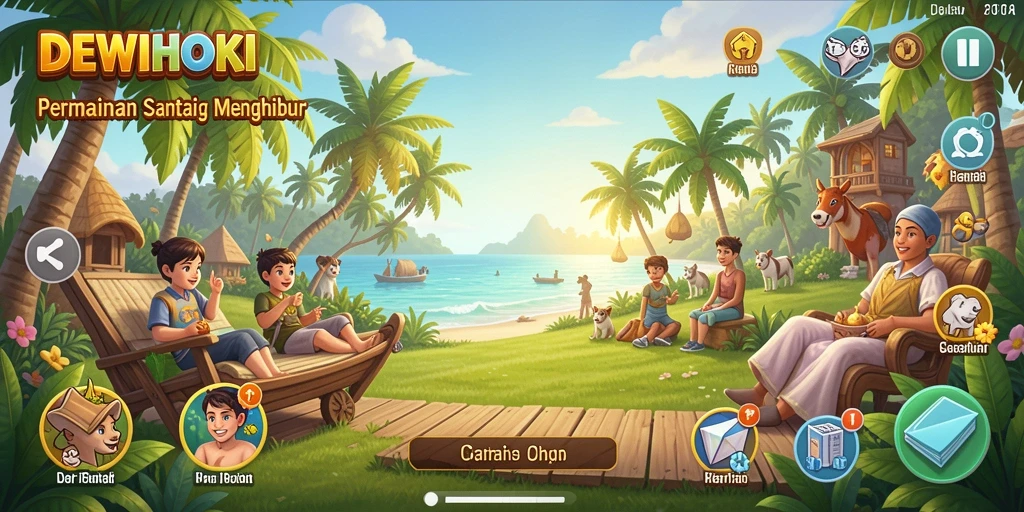 Tampilan gameplay DEWIHOKI yang menawan dan penuh warna.