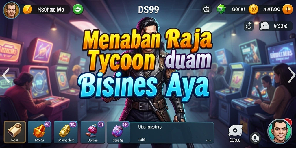Tampilan layar gameplay DS99 yang menampilkan pengelolaan bisnis yang menyenangkan.