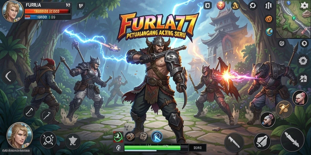 Screenshot dari gameplay FURLA77 yang menunjukkan aksi seru dalam pertarungan.
