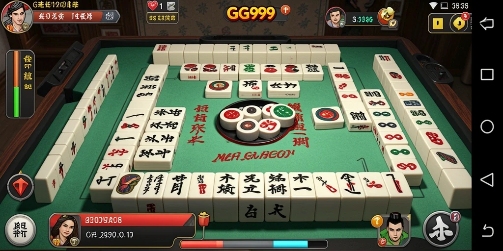 Screenshot gameplay GG999 yang menampilkan suasana seru permainan Mahjong.