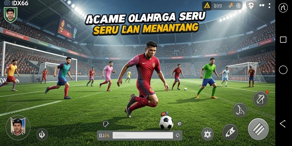 Screenshot utama <strong>IDX66</strong> menampilkan aksi bermain yang seru dan dinamis.