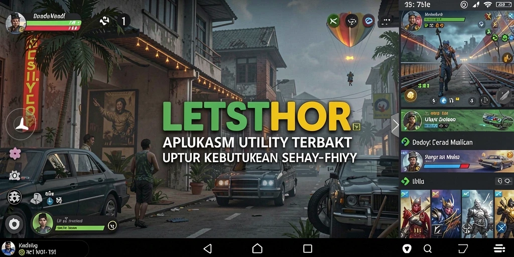 Tampilan utama LETSTHOR dengan berbagai fitur utilitas yang menarik.