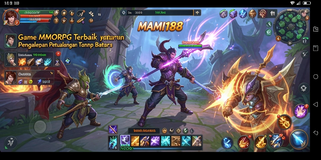 Tangkapan layar gameplay MAMI188 yang menampilkan pertarungan seru dalam dunia MMORPG.