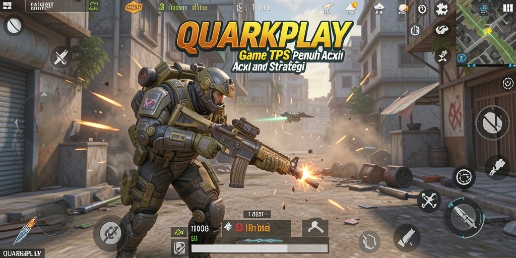 Tampilan menarik dari gameplay TPS QUARKPLAY yang intens.