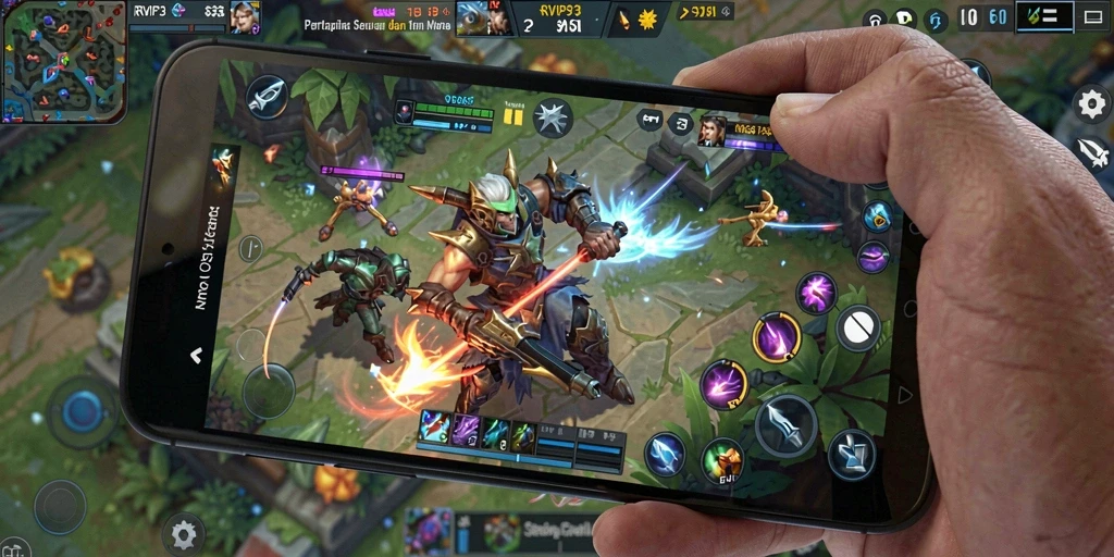 Tampilan epic dari gameplay MOBA yang menguji strategi dan kecepatan.