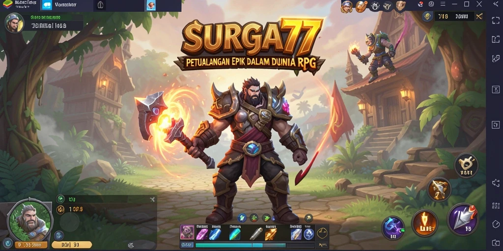 Screenshot yang menampilkan pertarungan seru dalam dunia SURGA77.