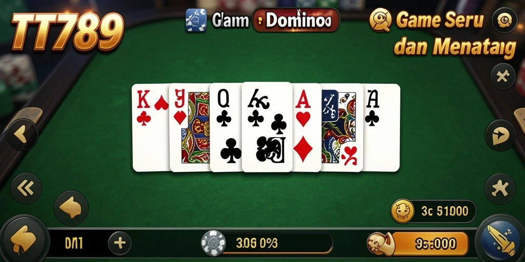 Screenshot gameplay menunjukkan keseruan bermain Domino di TT789.